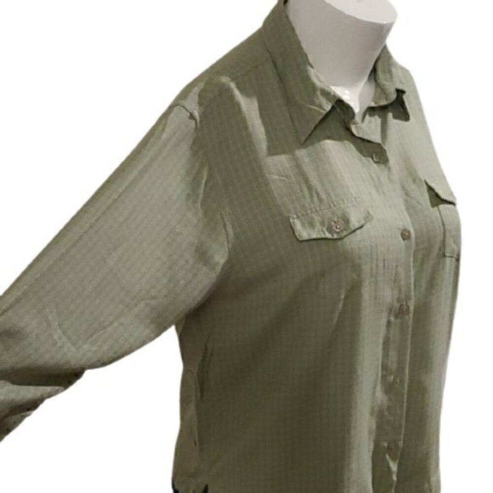 [Dressbarn] Green button down